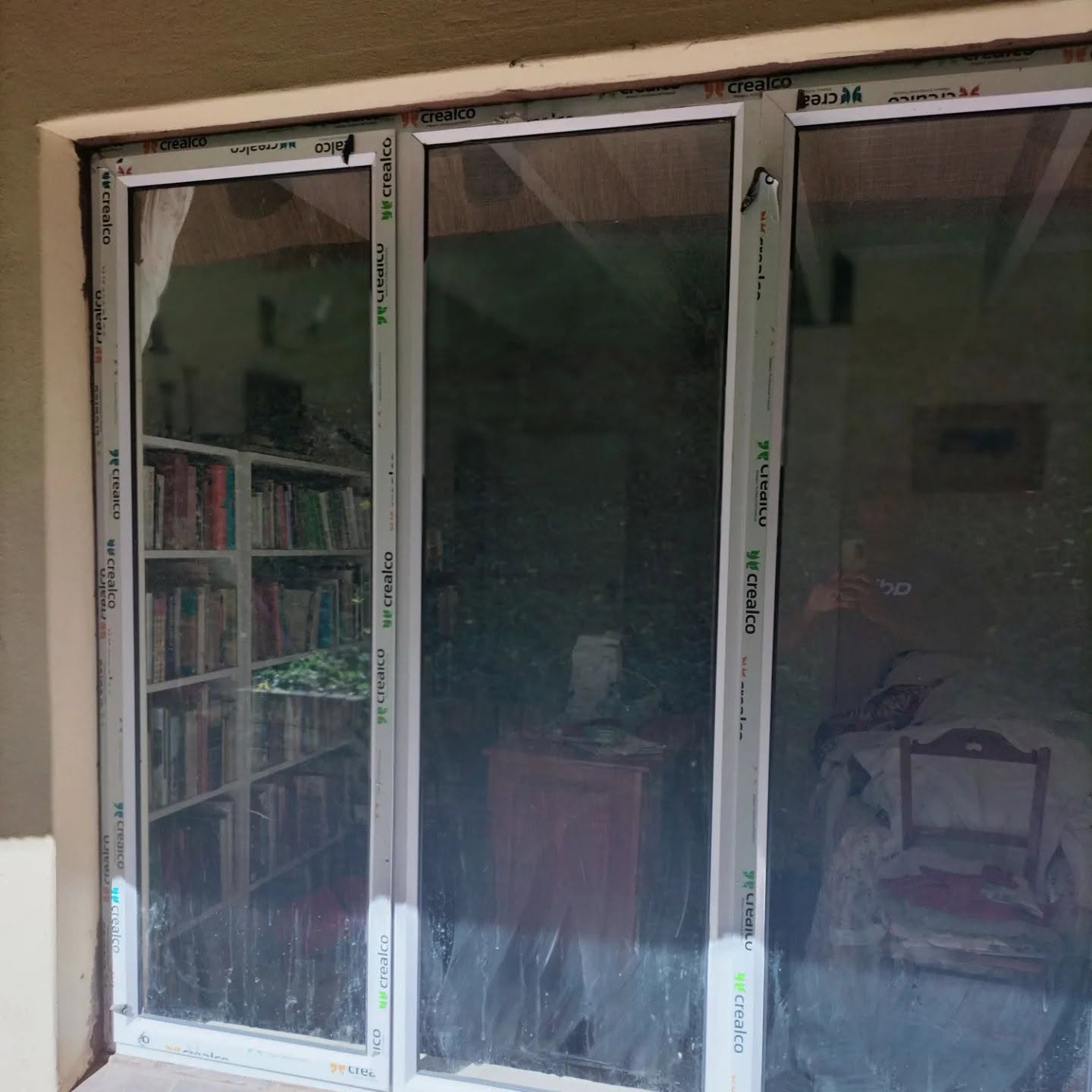 Aluminium sliding door installation, Crealco system