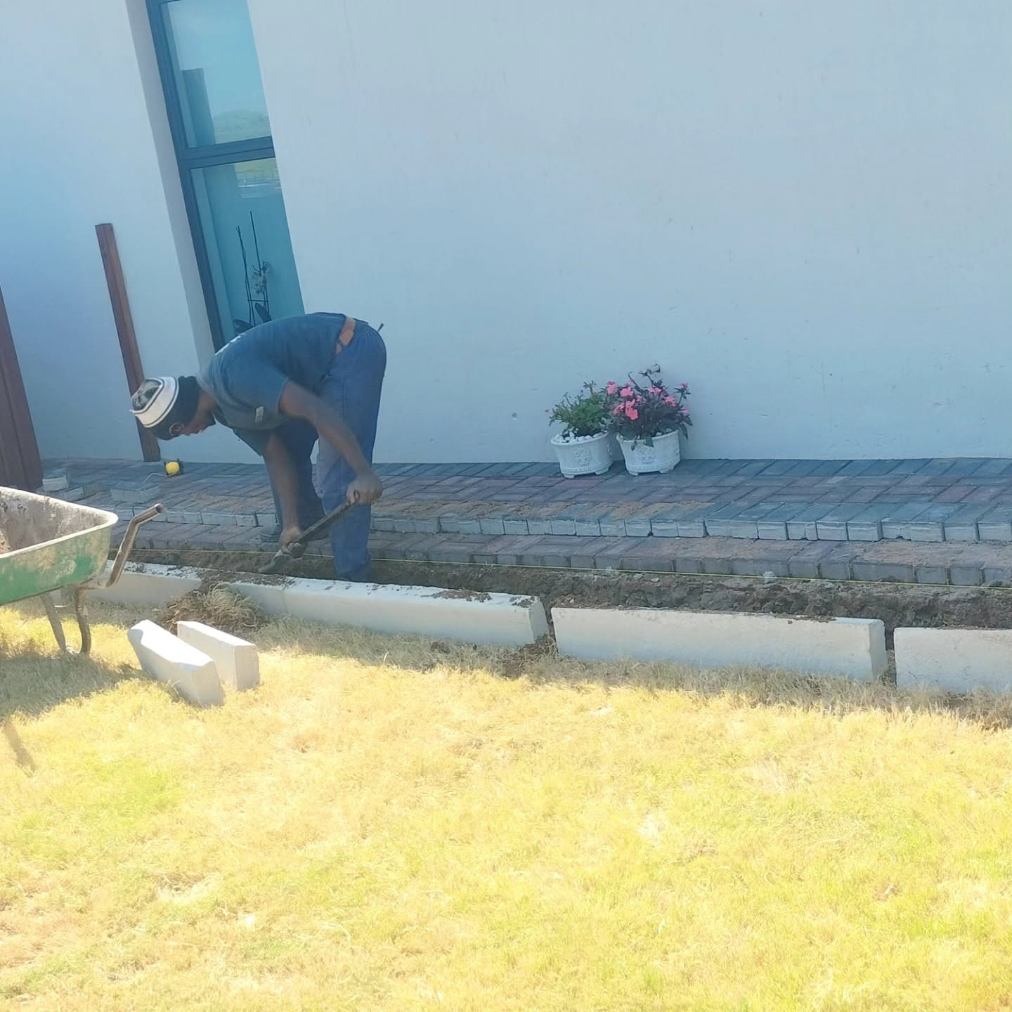 Completed tar driveway with clean edges